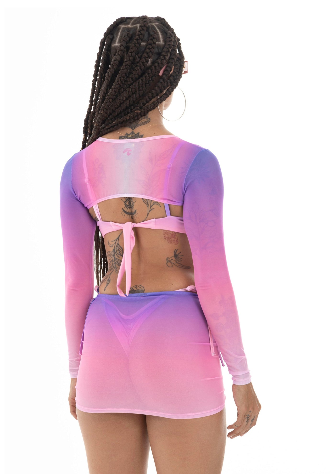 BIKINI CORAZON GRADIENT PINK SET