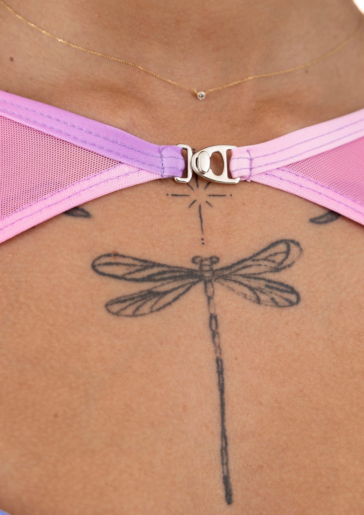 BIKINI CORAZON FLECOS + BUZO GRADIENT PINK