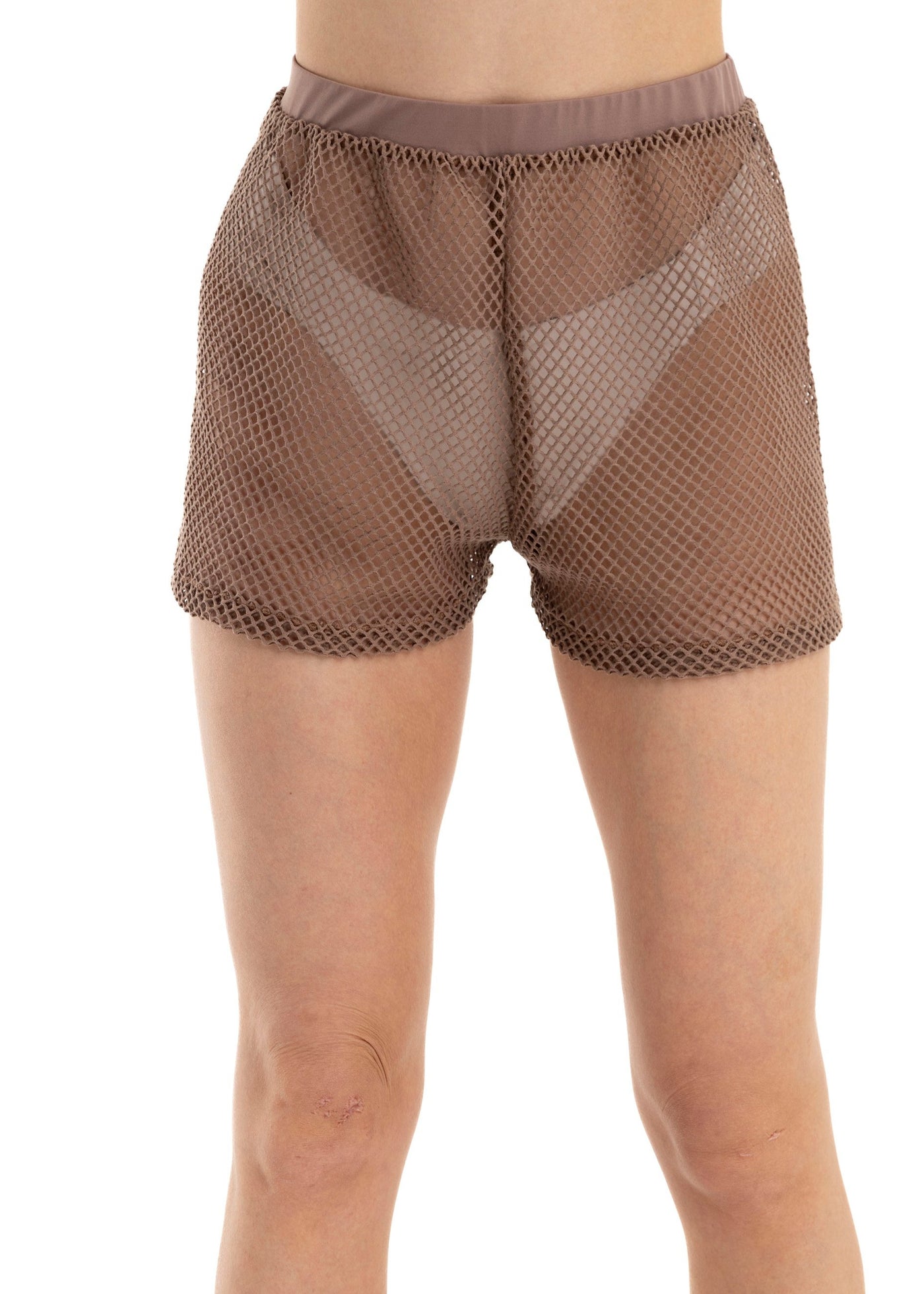 SHORT BROWN MESH