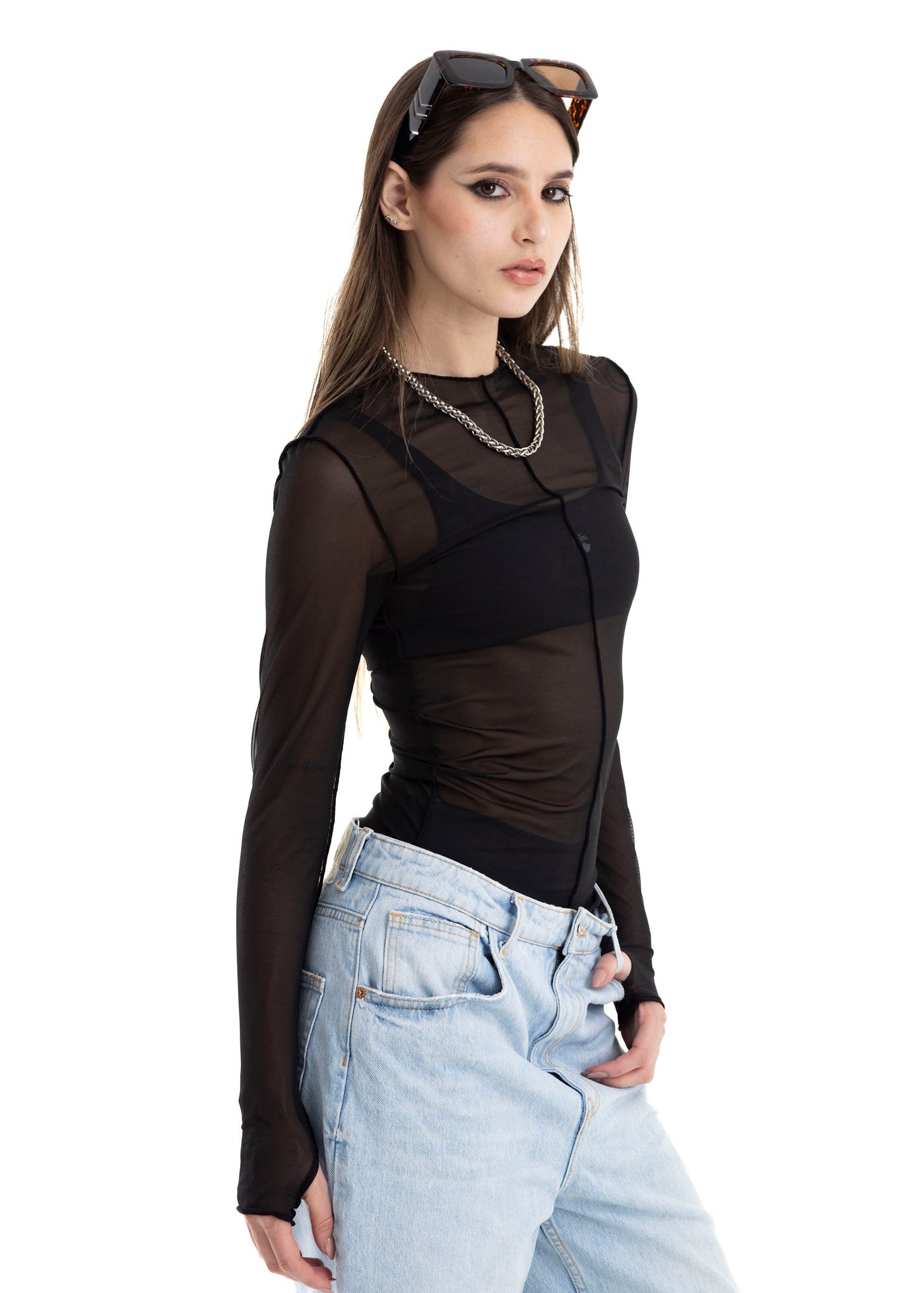 BLACK LAYERED SHIRT