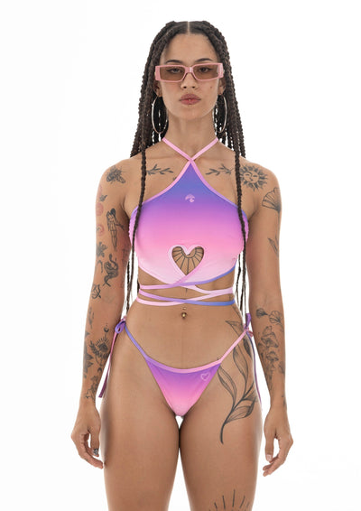 BIKINI HEART GRADIENT PINK