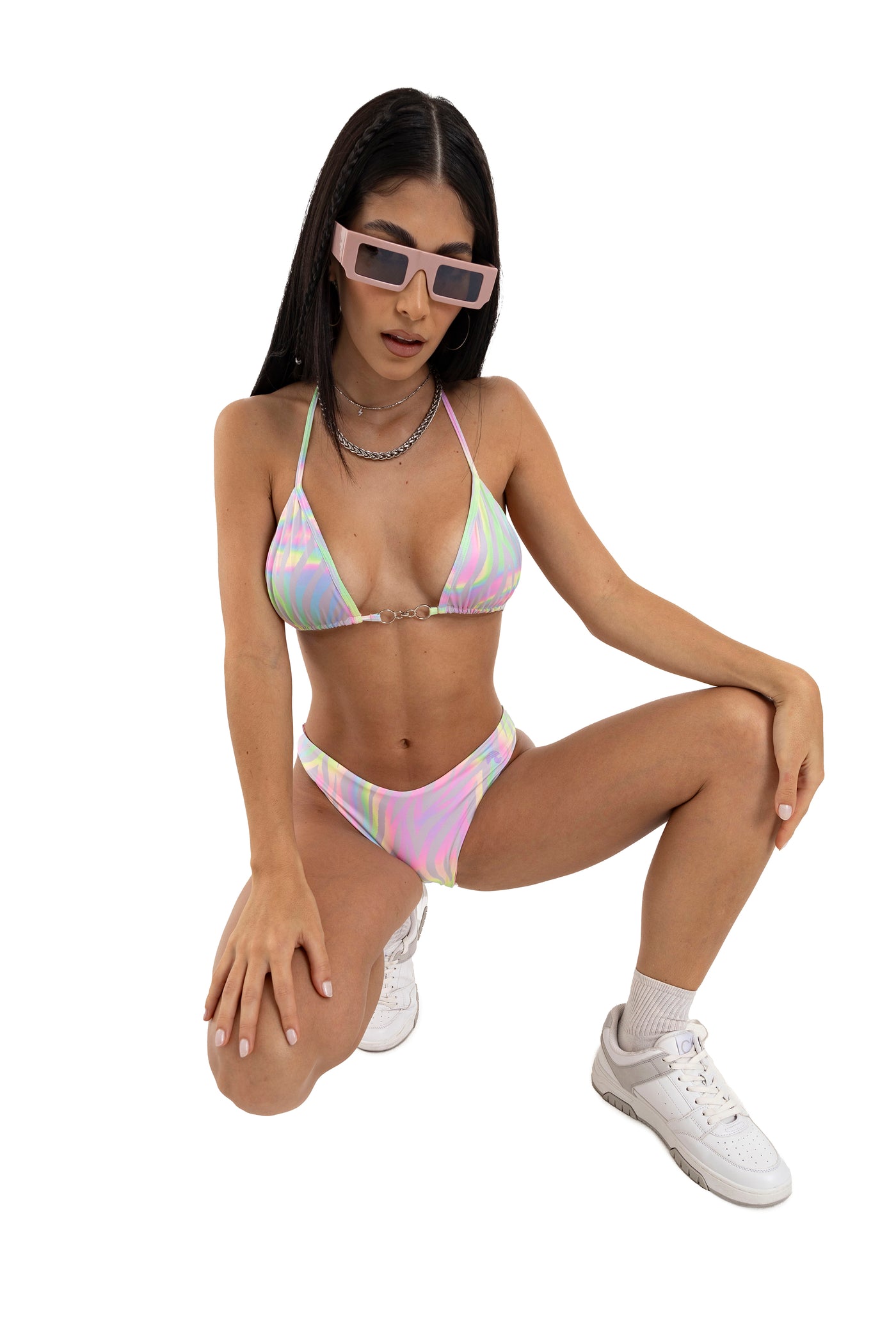 BIKINI 90S ZEBRA HOLOGRAFICO